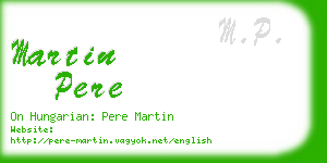 martin pere business card